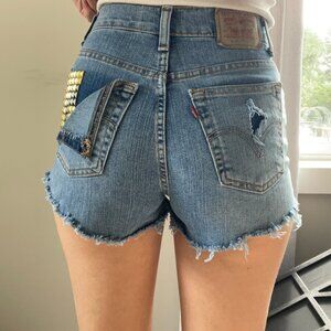 Studded Levi Jean Shorts